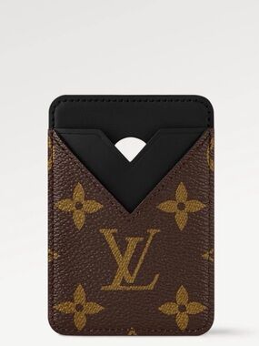 BNWT Authentic Louis Vuitton Monogram Macassar Magnetic Card Holder iPhone